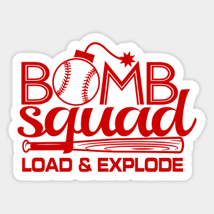 Baseball Softball Bomb Squad Home Run Dinger Club Sticker